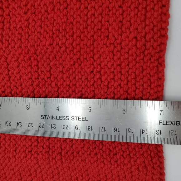 Knit Dish Rags Wash Rags Cotton/Polyester Blend Set of 4 Cranberry 9 x 7 - Picture 5 of 5